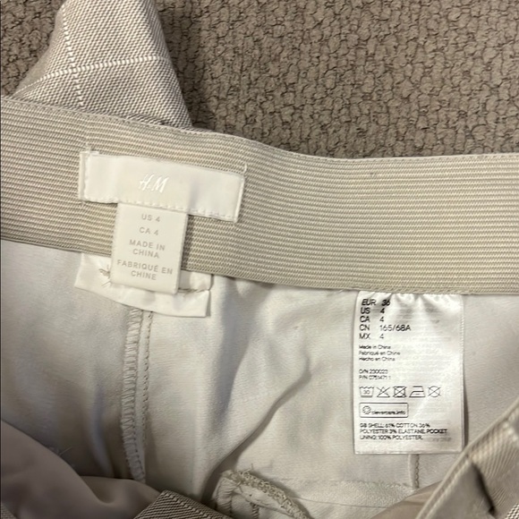 Women’s Cream Checkered Pants - Picture 2 of 4